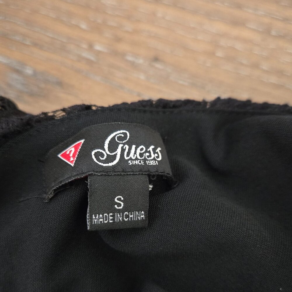 Guess - Small Black Lace Open Shoulder Cocktail Dress - EUC - Picture 2 of 5